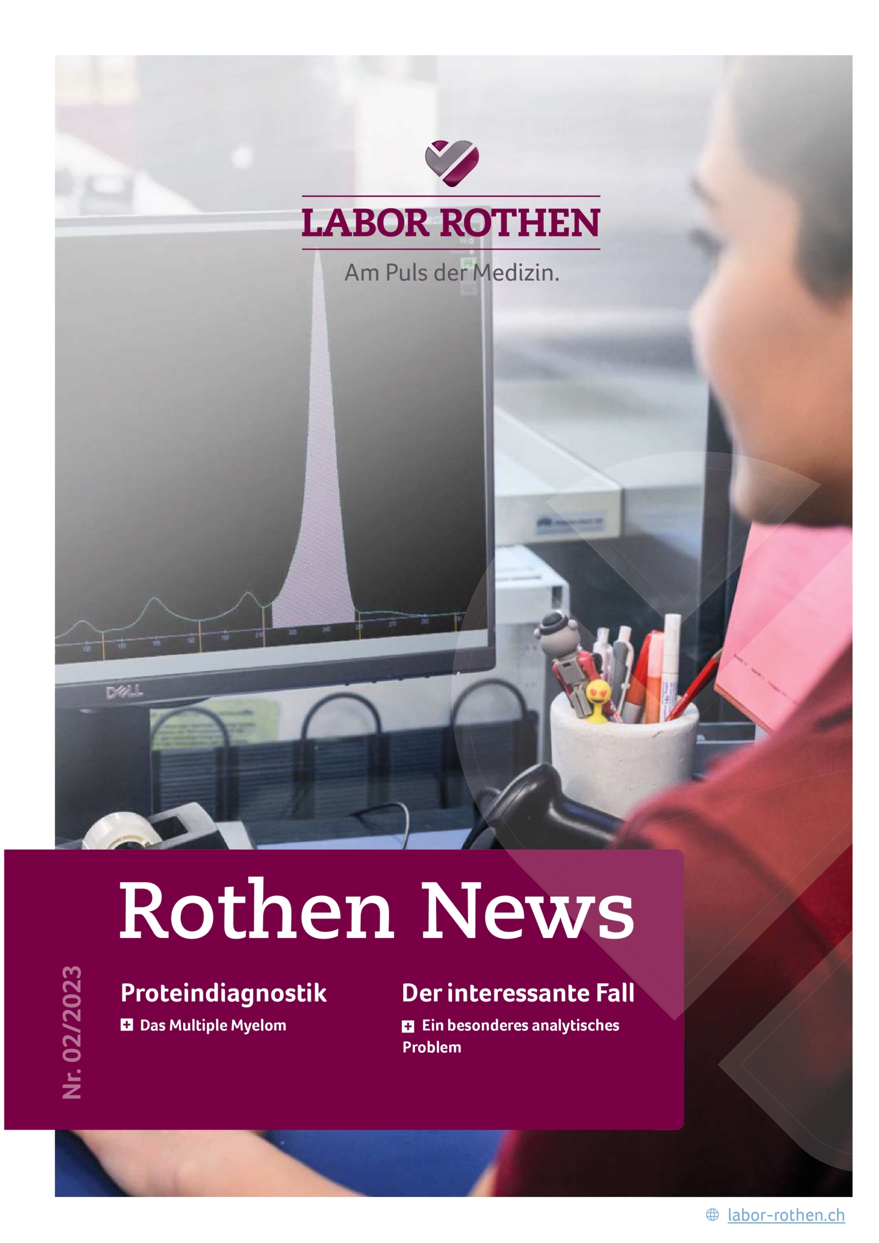 Titelbild der Rothen News Ausgabe Labor Rothen Publikation Neueste Informationen aus dem Labor Rothen Cover der aktuellen Rothen News Labornachrichten und Updates von Labor Rothen Rothen News Zweite Ausgabe